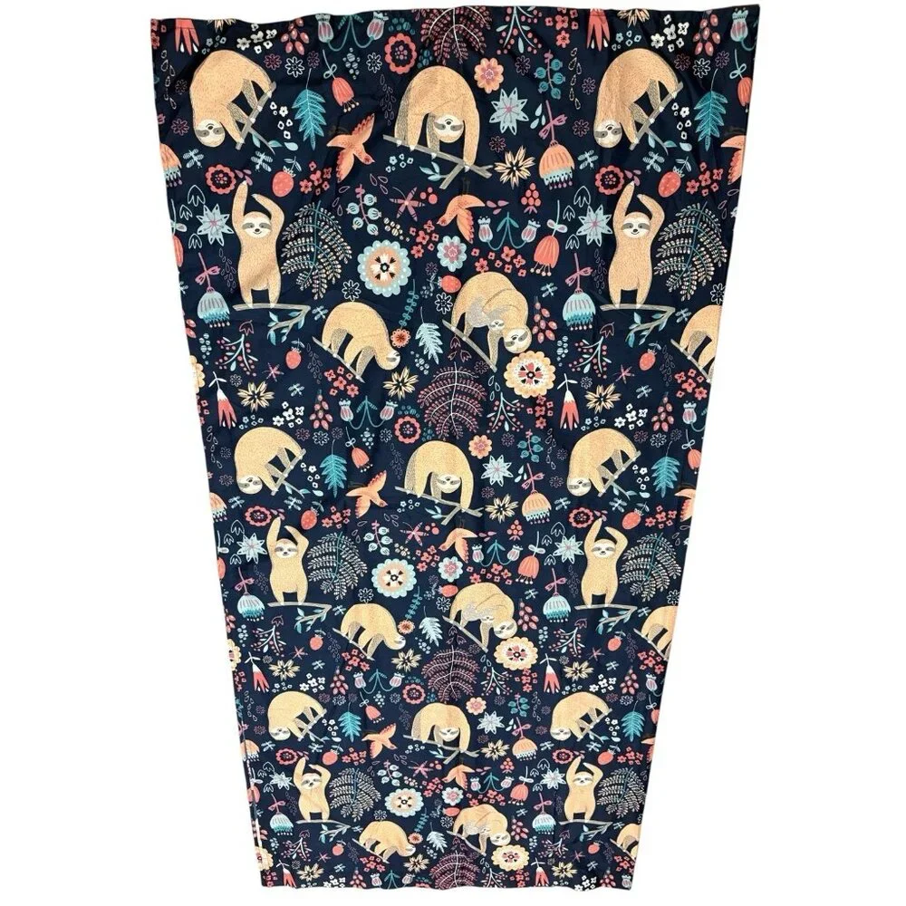 Lush Decor Kola Bear Flowers Blue Shower Curtain 72x72